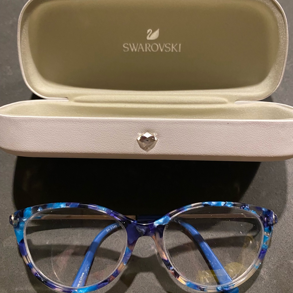 Swarovski Blue And White Women's Glasses